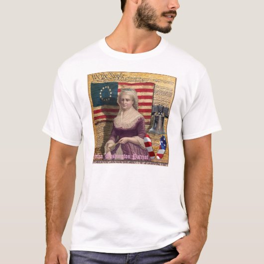 Martha Washington De Eerste Amerikaanse Eerste Dam T-shirt (Voorkant)