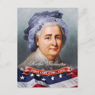 Martha Washington, First Lady of the U.S. Briefkaart