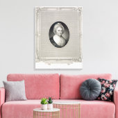 Martha Washington, gegraveerd door James Barton Lo Canvas Afdruk (Insitu (Woonkamer))