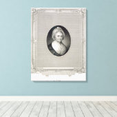 Martha Washington, gegraveerd door James Barton Lo Canvas Afdruk (Insitu (Houten vloer))