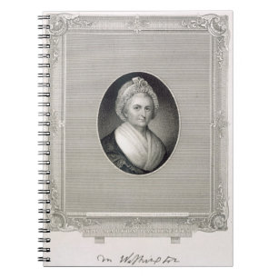Martha Washington, gegraveerd door James Barton Lo Notitieboek