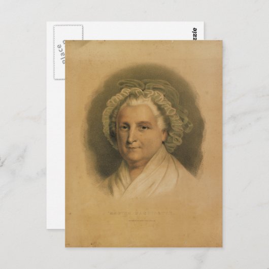 Martha Washington Portret van Ives Briefkaart (Voorkant / Achterkant)