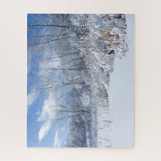 Marthaler Park Bevroren Pond en Bomen Legpuzzel (Verticaal)