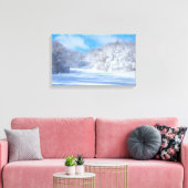 Marthaler Park Snowy Hills Canvas Afdruk (Insitu (Woonkamer))