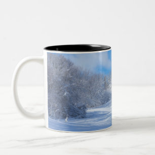 Marthaler Park Snowy Hills Tweekleurige Koffiemok