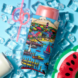 Martha's Vineyard | Abstracte kunst Seltzer Blikjeskoeler