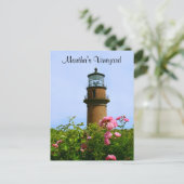 Martha's Vineyard Aquinnah Lighthouse Post Card Briefkaart (Staand voorkant)