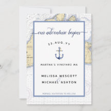 Martha's Vineyard Authentieke Nautische bruiloft