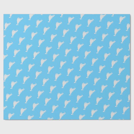 Martha's Vineyard Blue and Grey Map Cadeaupapier (Vlak)