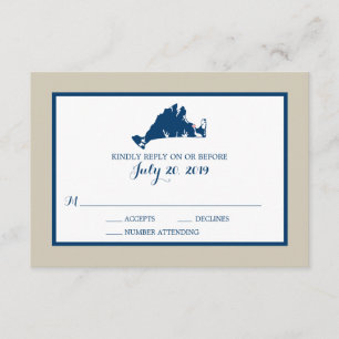 Marthas Vineyard Blue Map   Weddenschap RSVP