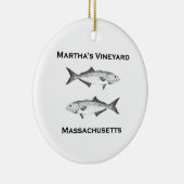 Martha's Vineyard Bluefish Keramisch Ornament (Rechts)