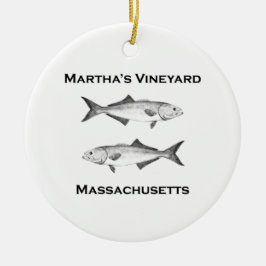 Martha's Vineyard Bluefish Keramisch Ornament