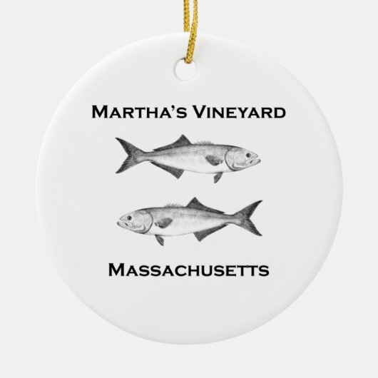 Martha's Vineyard Bluefish Keramisch Ornament (Voorkant)