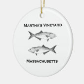 Martha's Vineyard Bluefish Keramisch Ornament (Links)
