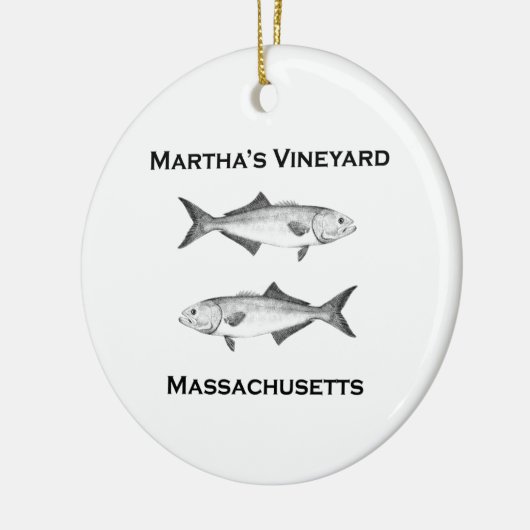 Martha's Vineyard Bluefish Keramisch Ornament (Links)
