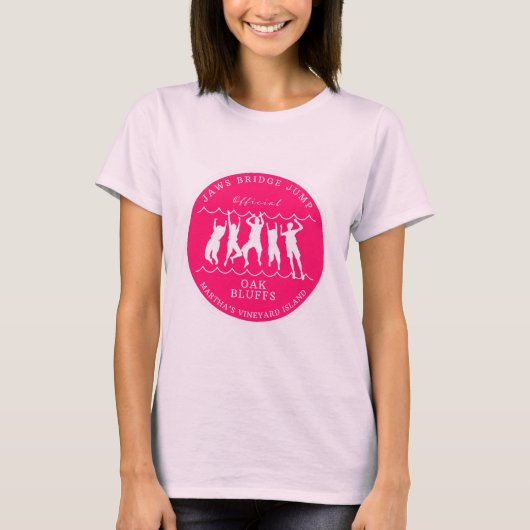 Martha's Vineyard Bridge Jump Damas T-shirt Pink (Voorkant)