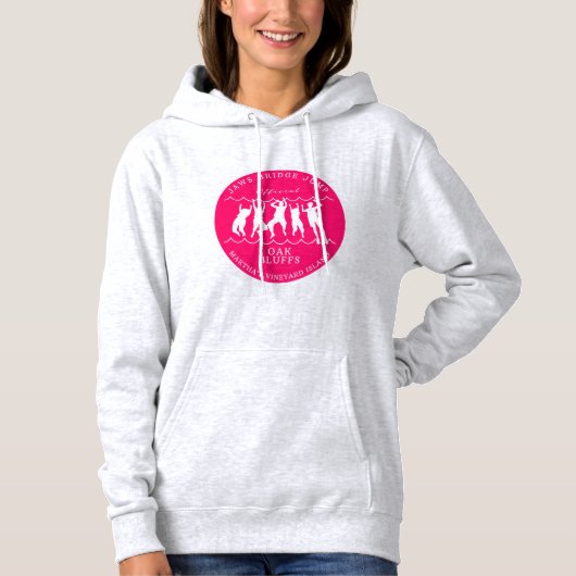 Martha's Vineyard Bridge Jump Pink Logo Hoodie (Voorkant)