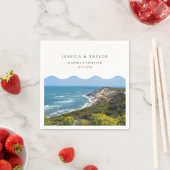 Martha's Vineyard Bruiloft Aangepaste Cocktail ser Servet (Insitu)