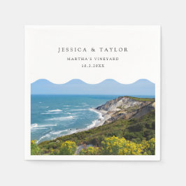 Martha's Vineyard Bruiloft Aangepaste Cocktail ser Servet