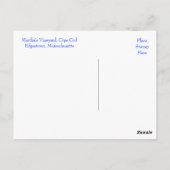 Martha's Vineyard Cape Cod, Edgartown MA Post Card Briefkaart (Achterkant)