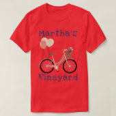 Marthas Vineyard Cape Cod Summer Vacation Bicycle T-shirt (Design voorkant)