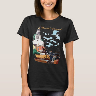 Martha's Vineyard Church Harbor Reis T-shirt