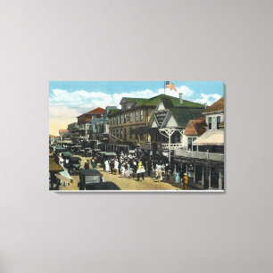 Martha's Vineyard, Circuit Avenue Scene Canvas Afdruk