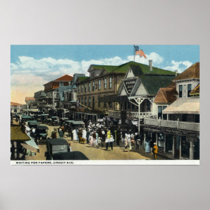 Martha's Vineyard, Circuit Avenue Scene Poster