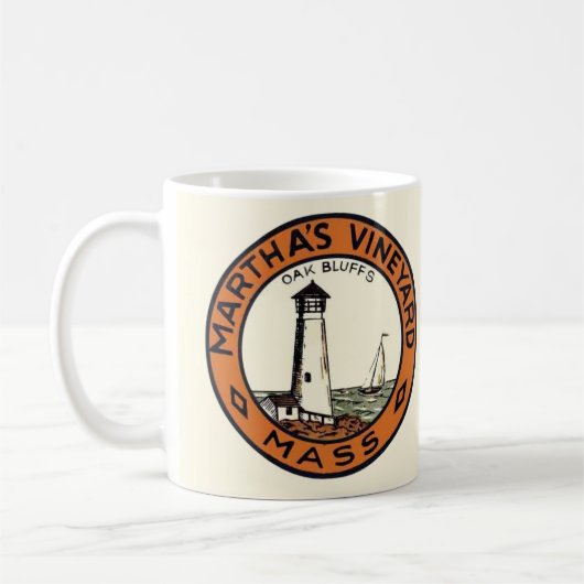 Martha's Vineyard-cirkelsticker Koffiemok (Links)