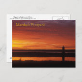 Martha's Vineyard Edgartown Lighthouse Dawn Briefkaart (Voorkant / Achterkant)