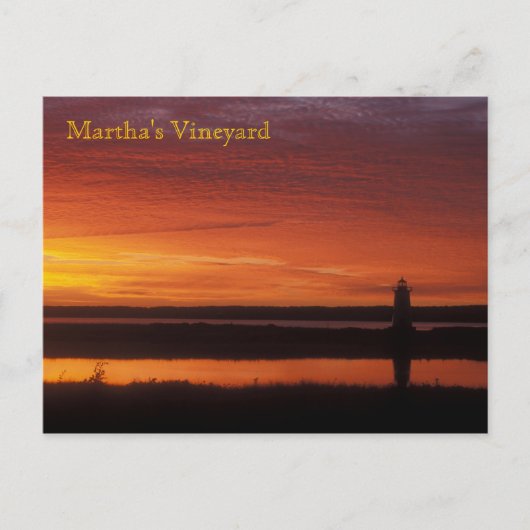 Martha's Vineyard Edgartown Lighthouse Dawn Briefkaart (Voorkant)