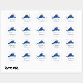 Martha's Vineyard Edgartown Marine Ronde Sticker (Vel)