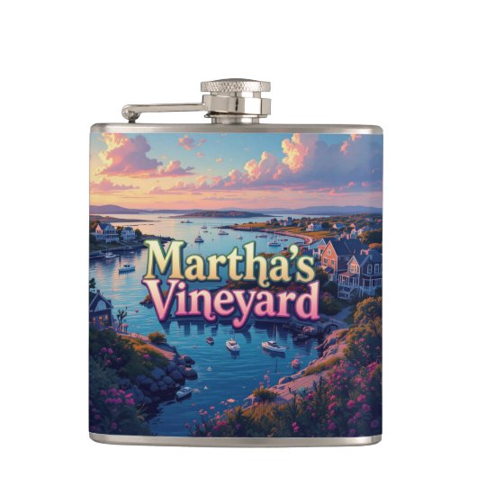 Marthas vineyard fles heupfles (Voorkant)