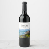 Martha's Vineyard Foto Bruiloft Wijn Label Etiket (Voorkant)