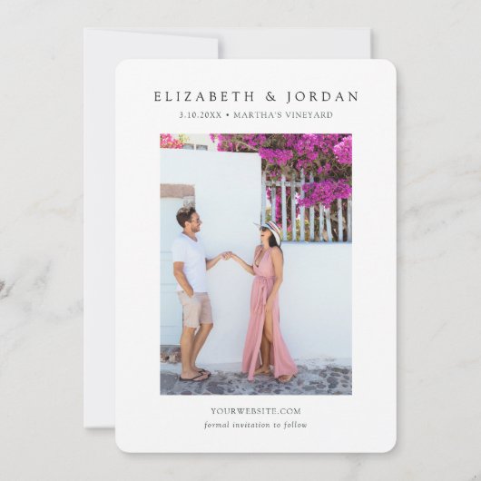 Martha's Vineyard Foto Save the Date Trouwkaart Kaart (Achterkant)