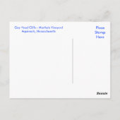 Martha's Vineyard Gay Head Cape Cod Mass Post Card Briefkaart (Achterkant)