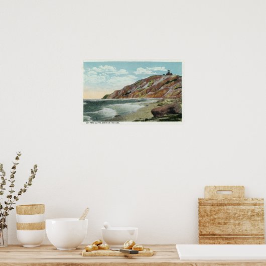 Martha's Vineyard, Gay Head Cliffs Uitzicht Poster (Keuken)