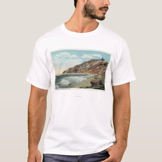 Martha's Vineyard, Gay Head Cliffs Uitzicht T-shirt (Voorkant)