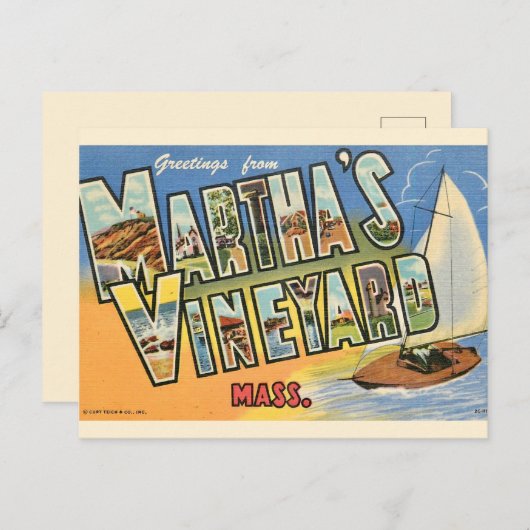 Marthas Vineyard Groeten Briefkaart (Voorkant / Achterkant)