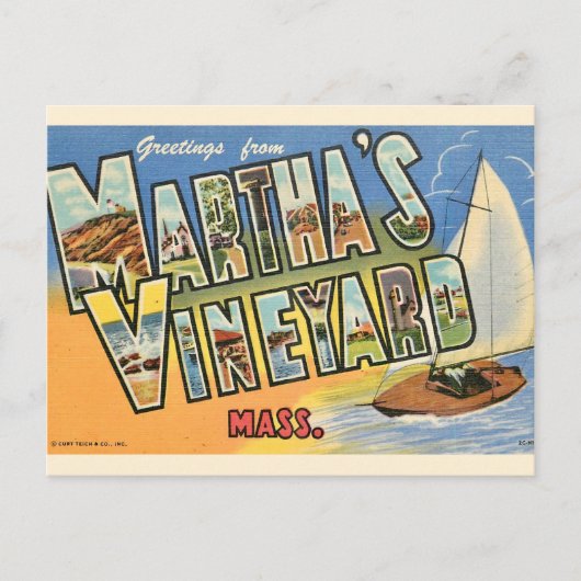 Marthas Vineyard Groeten Briefkaart (Voorkant)