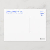 Martha's Vineyard Harbour Cape Cod Mass Post Card Briefkaart (Achterkant)