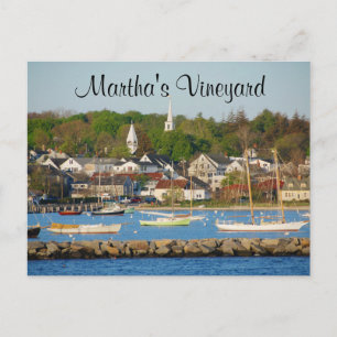 Martha's Vineyard Harbour Cape Cod Mass Post Card Briefkaart