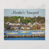 Martha's Vineyard Harbour Cape Cod Mass Post Card Briefkaart (Voorkant)