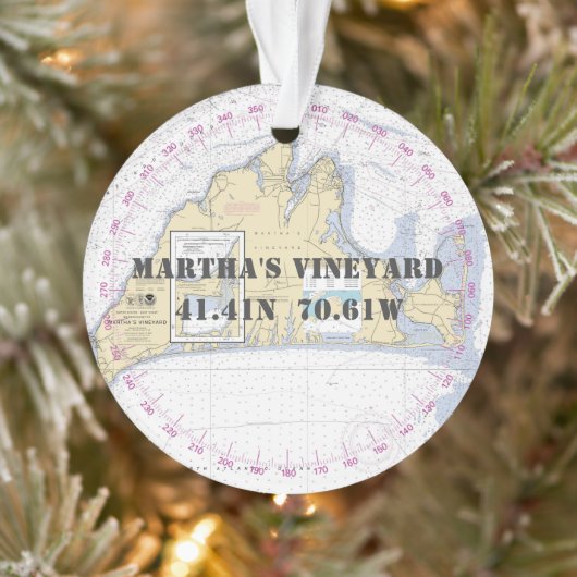 Martha's Vineyard Herdenking Nautisch 2-zijdig Ornament (Boom)