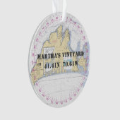Martha's Vineyard Herdenking Nautisch 2-zijdig Ornament (voorkant)