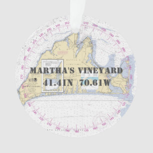 Martha's Vineyard Herdenking Nautisch 2-zijdig Ornament