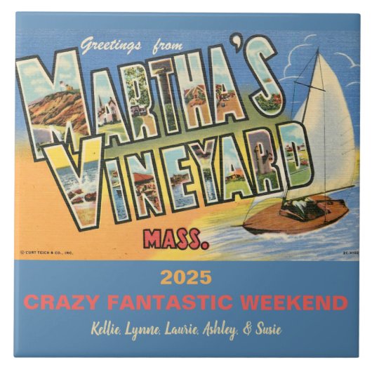 Martha's Vineyard Herinnering Tegeltje (Voorkant)