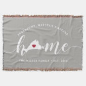 Martha's Vineyard Home Town Personalized Deken (Voorkant)