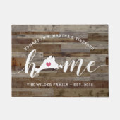 Martha's Vineyard Home Town Personalized Wood Kijk Deurmat (Voorkant)