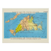 Martha's Vineyard Island Auto Map Poster (Voorkant)